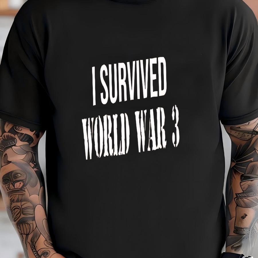 I Survived World War 3 Hoodie: Funny Political Meme, Retro Humor T-shirt
