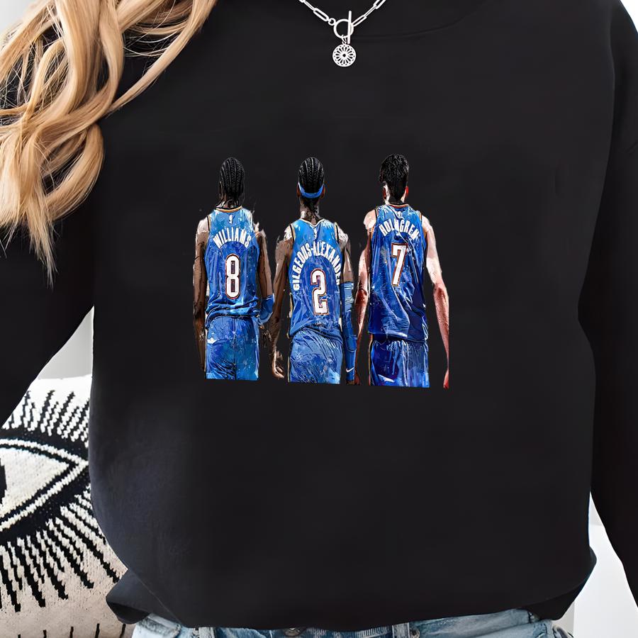 Shai Gilgeous Alexander Poster Oklahoma City Thunder Wall Art Basketball Canvas Framed Print Art Sports Home Decor H106 Christmas Gift Sweatshirt
