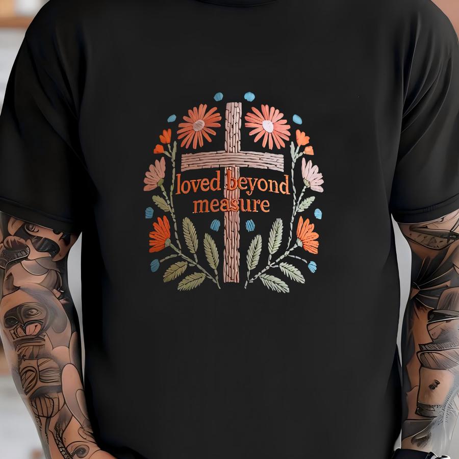 Loved Beyond Measure Hat With Cross Y T-shirt