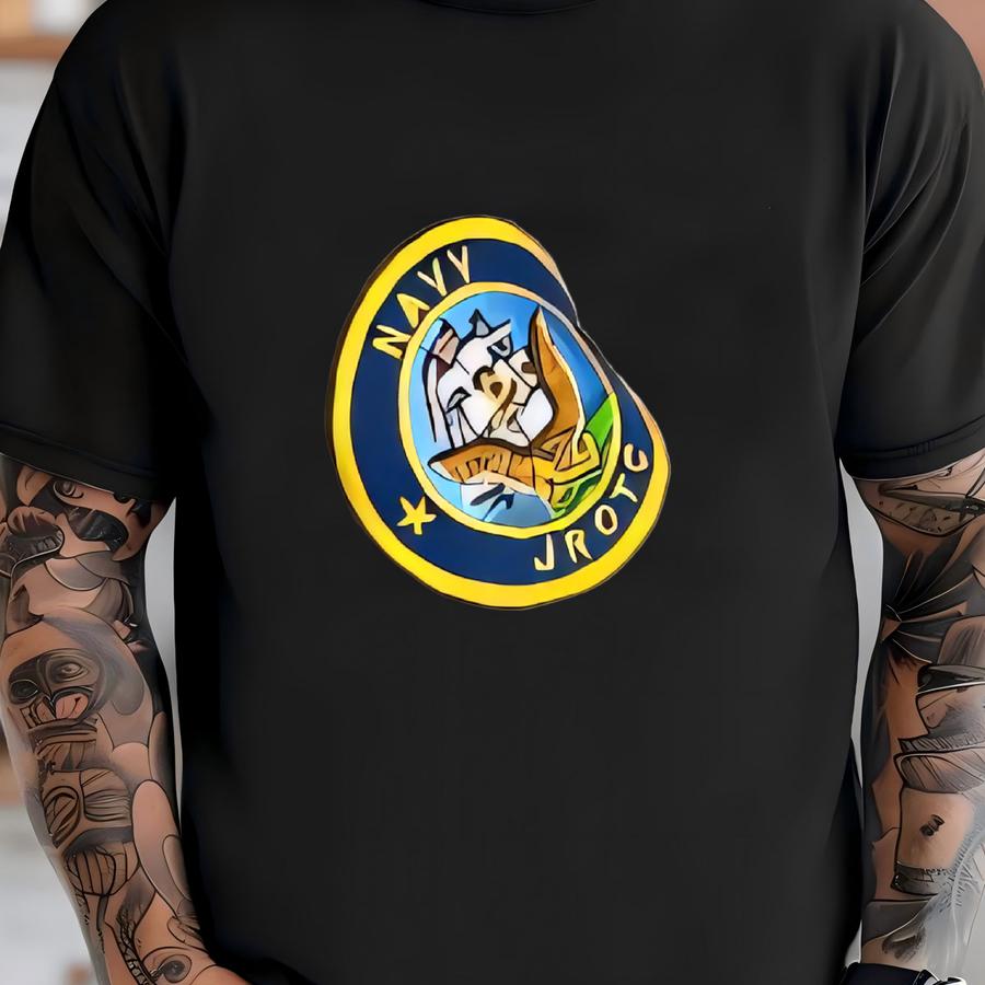 Vintage Us Navy Jrotc Shirt Beige Small T-shirt