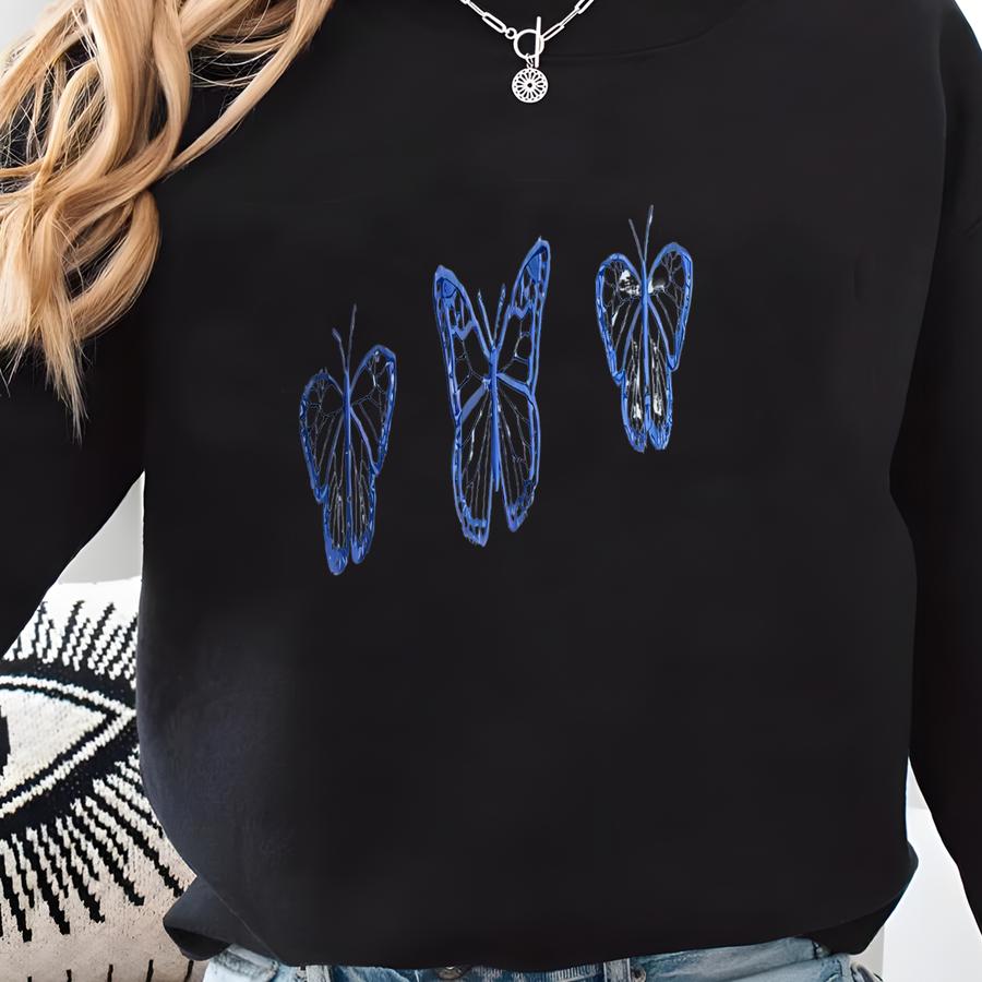 Butterfly Sweater, Minimalist Butterfly Sweatshirt, Nature Lover Hoodie, Boho Cozy Autumn Sweater, Fall Shirt Sweatshirt