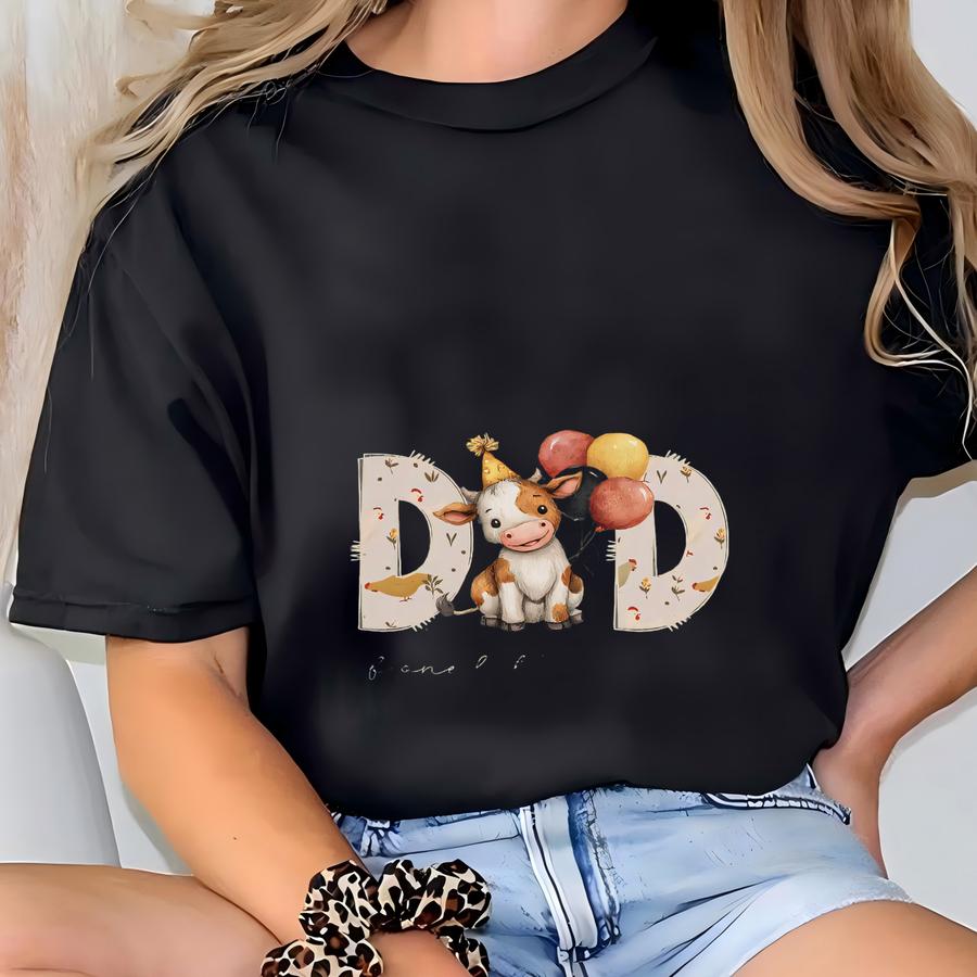 Farm 1st Birthday Shirts,cow Family Birthday Shirt,cow Matching Shirt,farm First Birthday Shirts,matching Family Cow Tee,farm Birthday Girl T-shirt