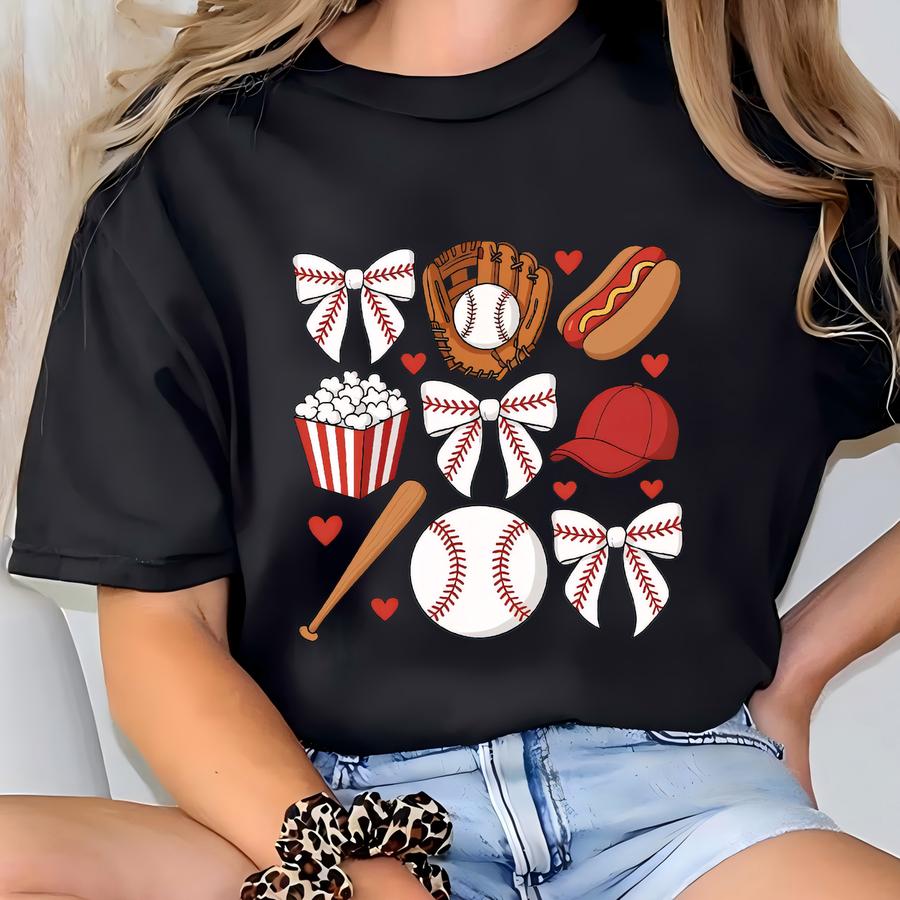 ® Coquette Baseball Shirt, Retro Baseball Shirt For Woman, Baseball Mom Gift, Baseball Lover Tshirt, Baseball Mama, Sports Tee T-shirt