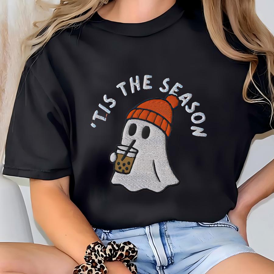 Halloween Ghost Shirt, Ghost Matching Coffee Lover Shirt, Halloween Lover Gift, Spooky Ghost Season T-shirt