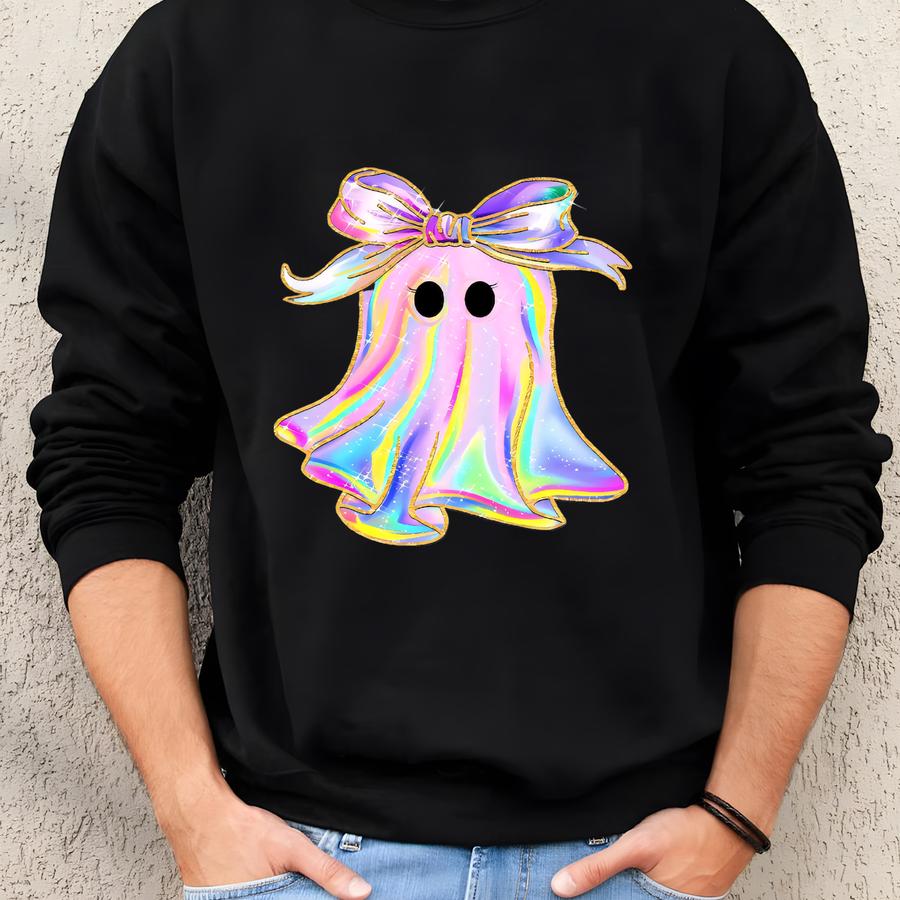 ® Halloween Shirt, Coquette Ghost Shirt, Halloween Gift, Spooky Season Shirt Sweatshirt