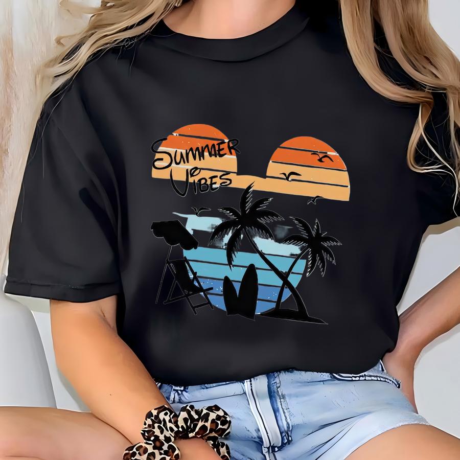 Head Summer Vibes Shirt, Vacation Shirt, Custom Hawaiian Shirt, Family Shirt, Tropical Trip Shirt T-shirt