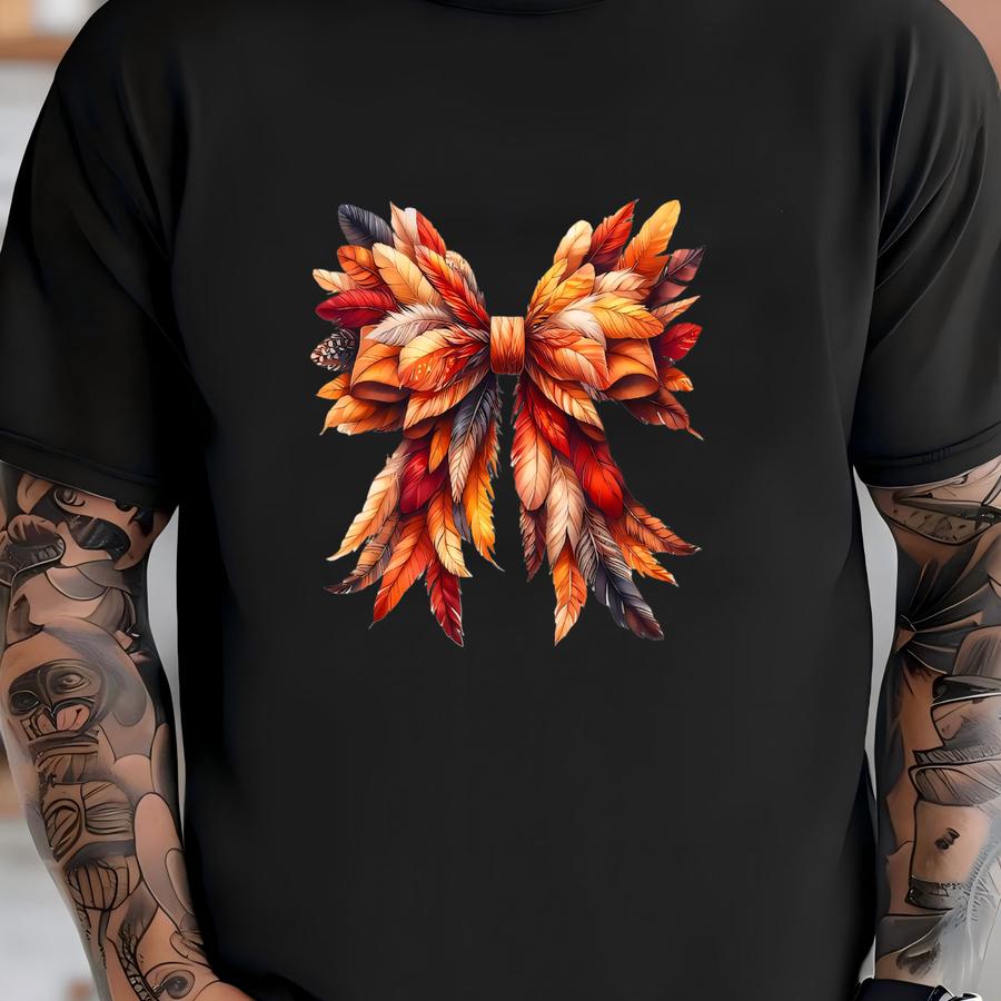 Coquette Fall Fur Shirt, Thanksgiving Shirt, Thankful Fall Shirt, Coquette Thanksgiving Fall Tee, Cute Fall Shirt, Fall Coquette Bow Hoodie T-shirt