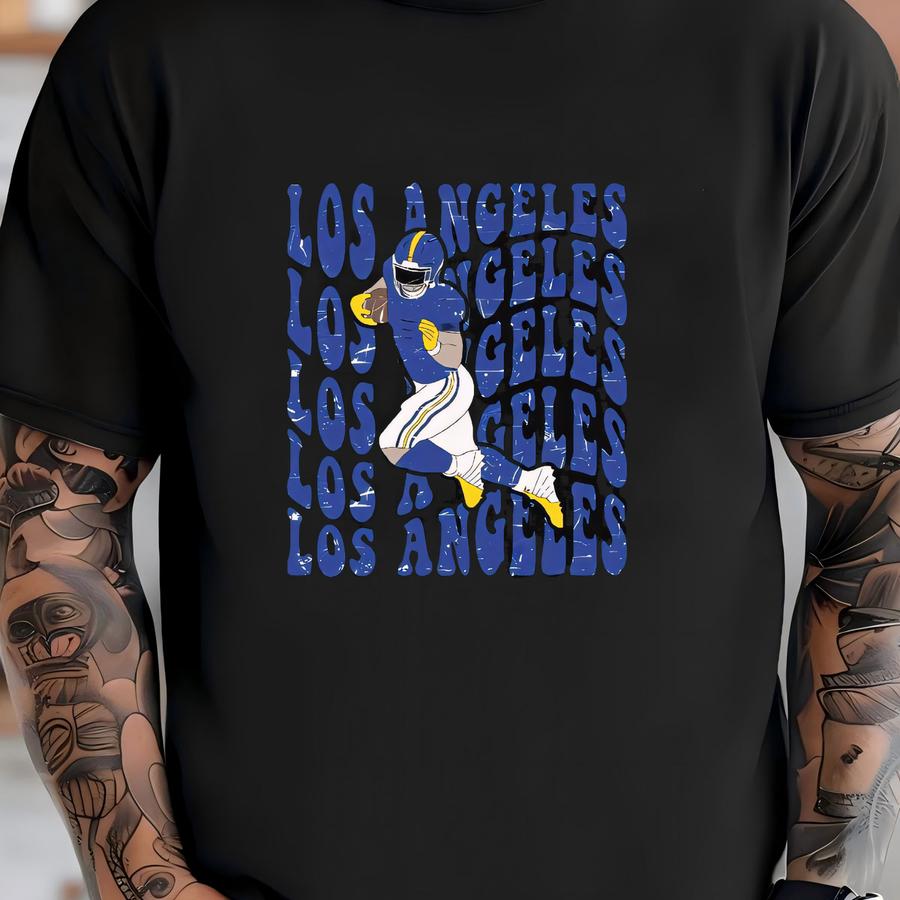 Vintage Los Angeles Football Shirt: Retro Game Day Tee T-shirt