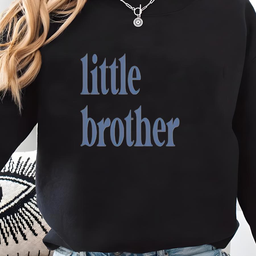 Little Brother Baby ® Cute Announcement Retro Baby Bodysuit Natural ® Little Brother Gift Pregnancy Reveal Little Brother To Be Sweatshirt