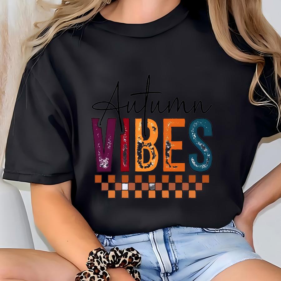 Cozy Fall Vibes Sweatshirt: Autumn Pumpkin Shirt T-shirt