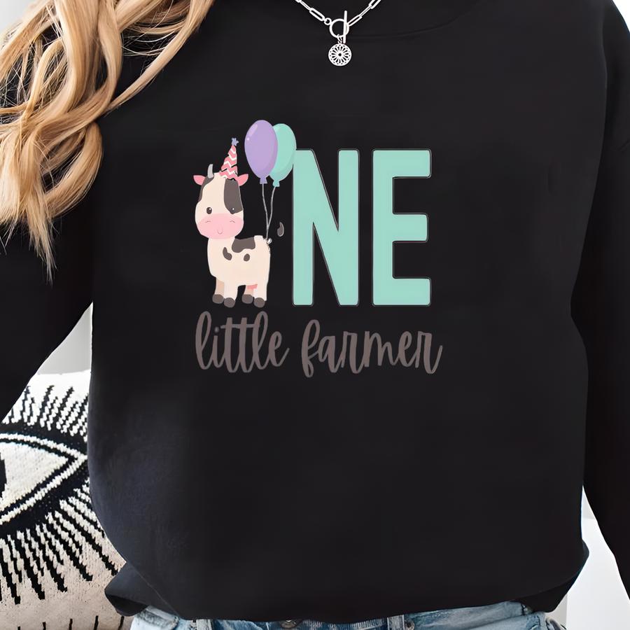 First Birthday Farm Shirt,1st Farm Birthday Toddler Shirt,cow Matching Shirt,1st Birthday Party Shirt,one Year Old Shirt,farm First Birthday Sweatshirt