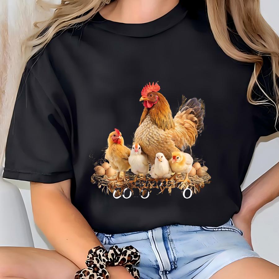 Custom Farm Shirt Vintage Bootleg Chicken Tshirt, Bootleg Chicken Love Shirt, Custom Photo Chicken Tee, Bootleg Farm Shirt, Family Matching T-shirt