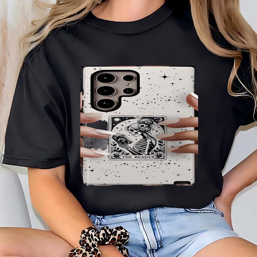 Fantasy Book Phone Case, Galaxy S25 S24 S23 S22 S21 S20 Ultra Plus Fe, Book Lover Gift, Reader Gifts, Reader Tarot Card Phone Case T-shirt