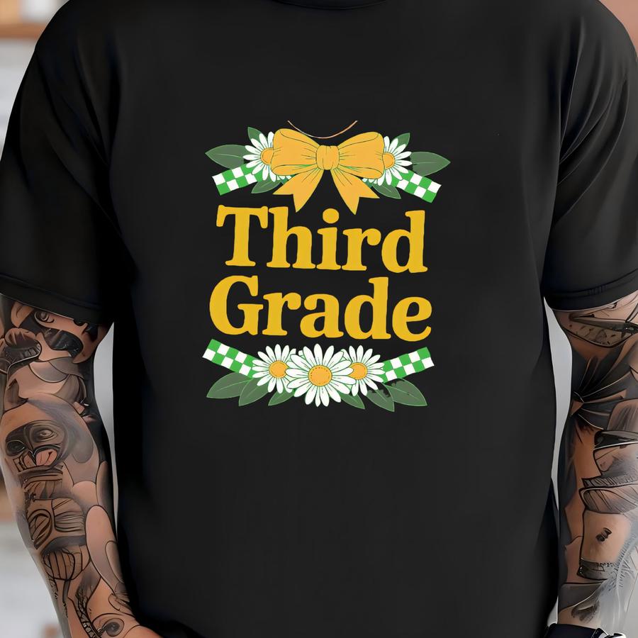 Third Grade Sweatshirt, 3rd Grade, School Teacher Apparel, 3rd Grade, Personalized Teacher, Teach Love Inspire, Back To School Retro Teacher T-shirt