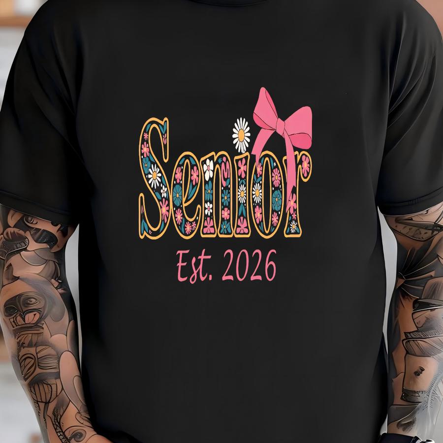 Senior Est 2026 Sweatshirt, Graduation Gift, Graduation Party, Senior Sweatshirt, School Shirt, Senior Gift, Class Of 2026, Senior Hoodie T-shirt