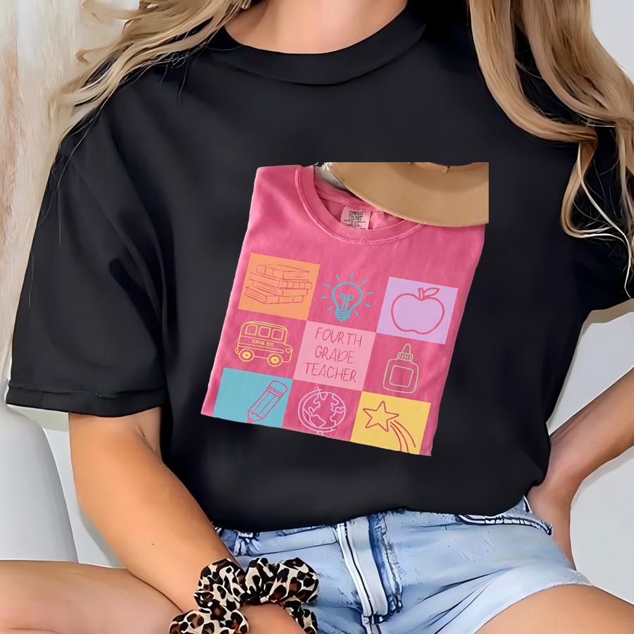 Fourth Grade Teacher Shirt, 4th Grade Teacher Gift, Back To School Fourth Grade ® Hoodie, Teacher Appreciation T-shirt
