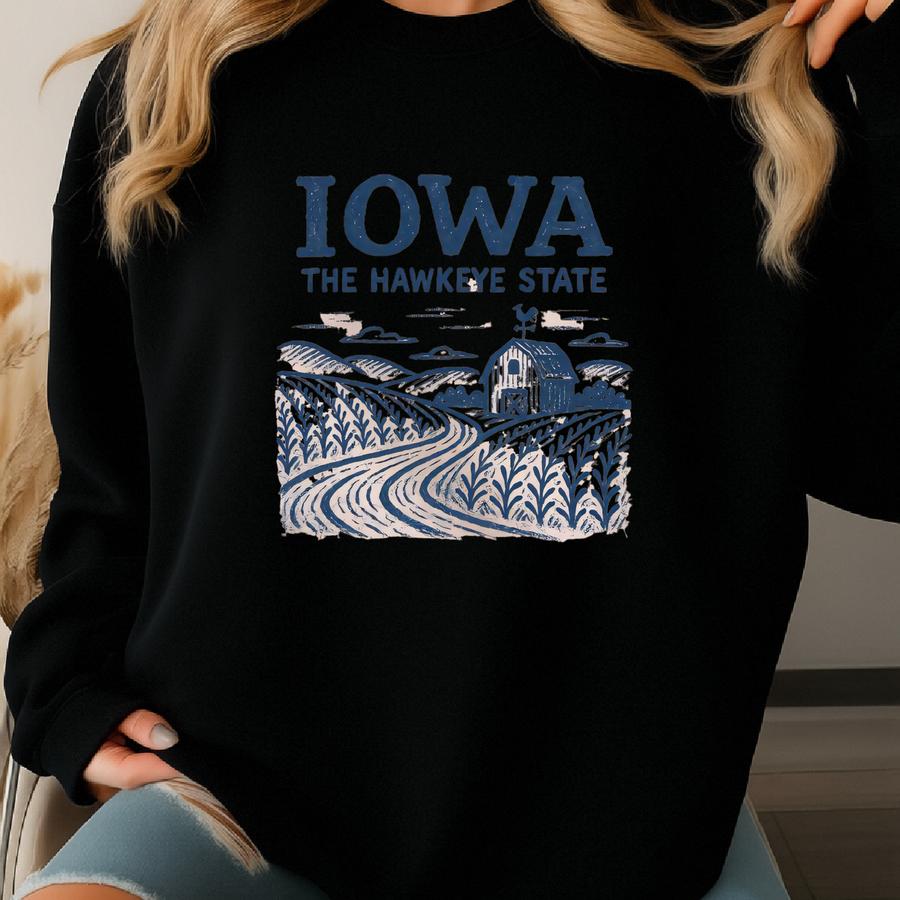 Iowa Heartland Sweatshirt: Cozy Unisex Crewneck - Harvest Skies Sweatshirt