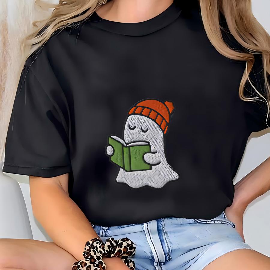 Halloween Book Club Shirt, Ghost Reading Matching Shirt, Halloween Book Lover Gift, Spooky Ghost Season T-shirt