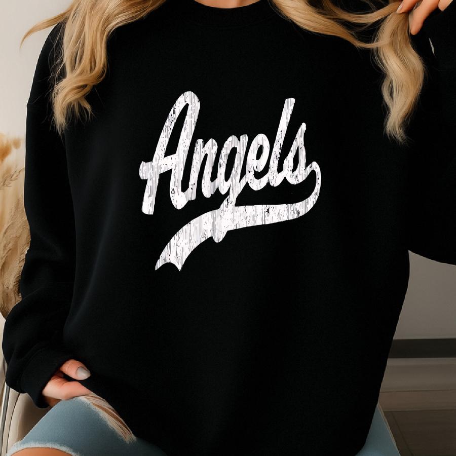 Angels Shirt, Angels Sweatshirt, Baseball Team Shirt, Game Day Gift, Angels Football Tee, Angels School Shirt, Gift For Men, Women Sweatshirt