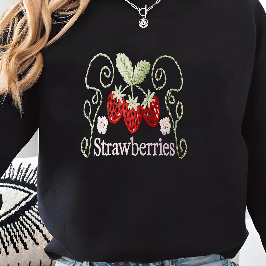 Strawberries Hat For Gardeners And Fruit Fans Sweatshirt Strawberries Hat For Gardeners And Fruit Fans Sweatshirt