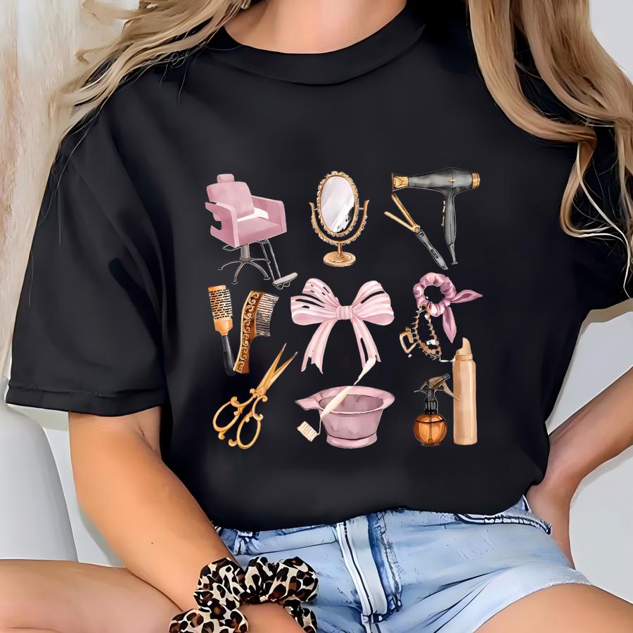 ® Hair Stylist Shirt, Gift For Hairdresser, Cute Hair Therapist Shirt, Coquette Hair Dresser Shirt, Licensed Hairapist Shirt T-shirt