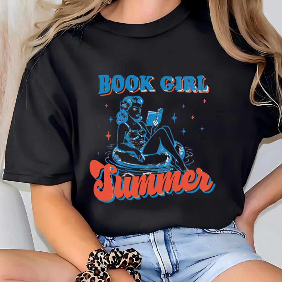 Book Girl Summer Shirt, Summer Book Shirt, Bookish Gift, Reading Shirt, Reading Gift Shirt T-shirt