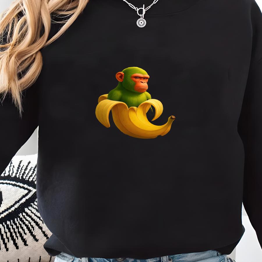 Chimpanzini Bananini Sweatshirt: Funny Italian Brainrot Meme Crewneck Sweatshirt