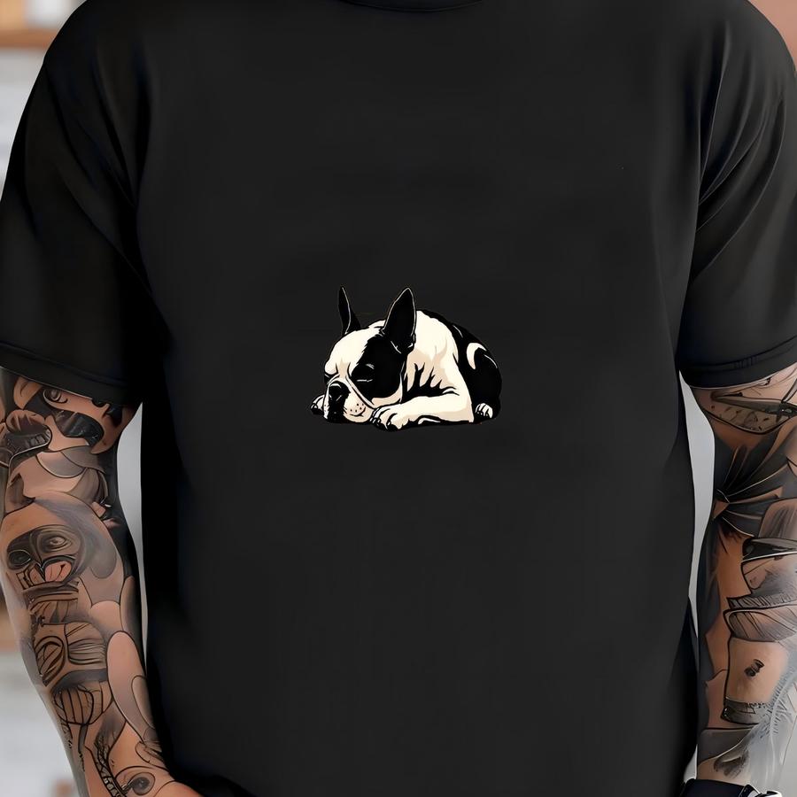 Boston Terrier Shirt, Terrier, Custom Boston Terrier, Gift For Dog Lovers, Treat Dealer, Dog Mama, Vintage, Colorful Dog Paw T-shirt