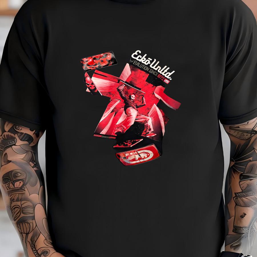 Vintage 2000s Ecko Unlimited Skull Skeleton Graphic Streetwear Tee Shirt (size Adult Xxl) T-shirt