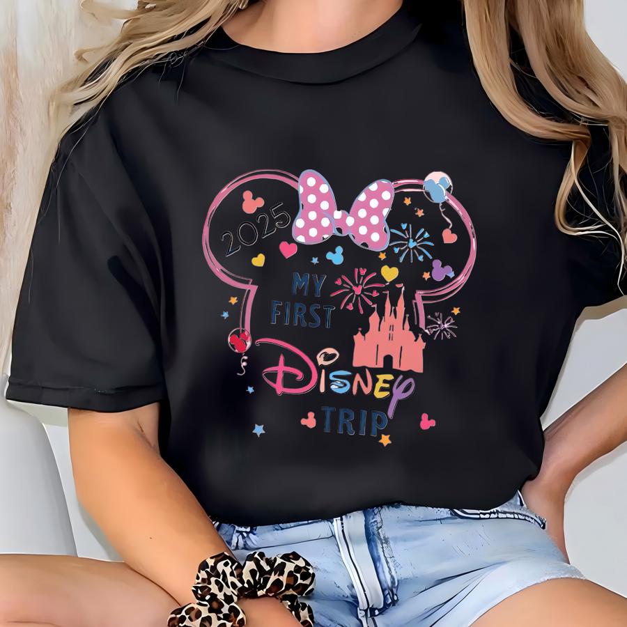 My First Trip Shirt 2025, Matching Family Vacation, Land Castle Tee For Mom And Daughter, Birthday Trip Shirt, Magical T-shirt