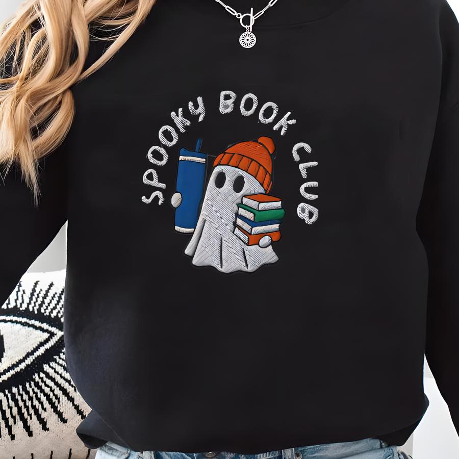 Halloween Book Club Shirt, Ghost Reading Matching Shirt, Halloween Book Lover Gift, Spooky Ghost Season Sweatshirt