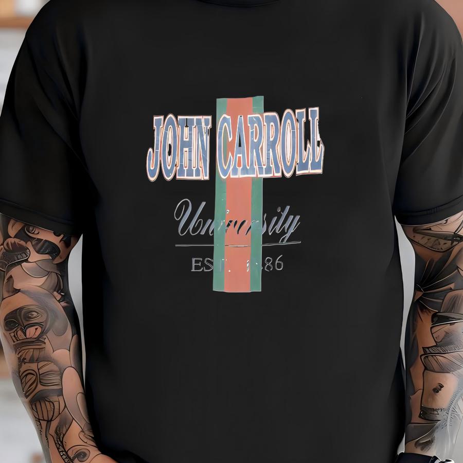 Vintage John Carroll University Hoodie Grey Large T-shirt