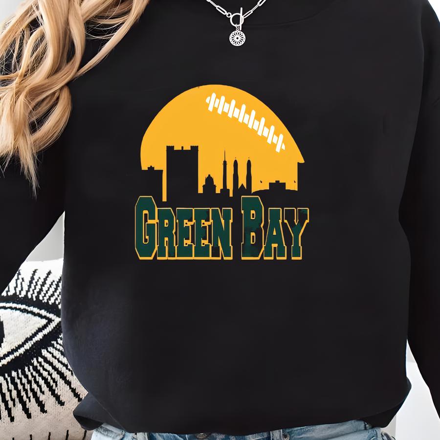 Green Bay Football Vintage Sweatshirt T-shirt, Retro Green Bay Packer Game Day Crewneck, Sweatshirt, Fans Gift Feg5 Sweatshirt