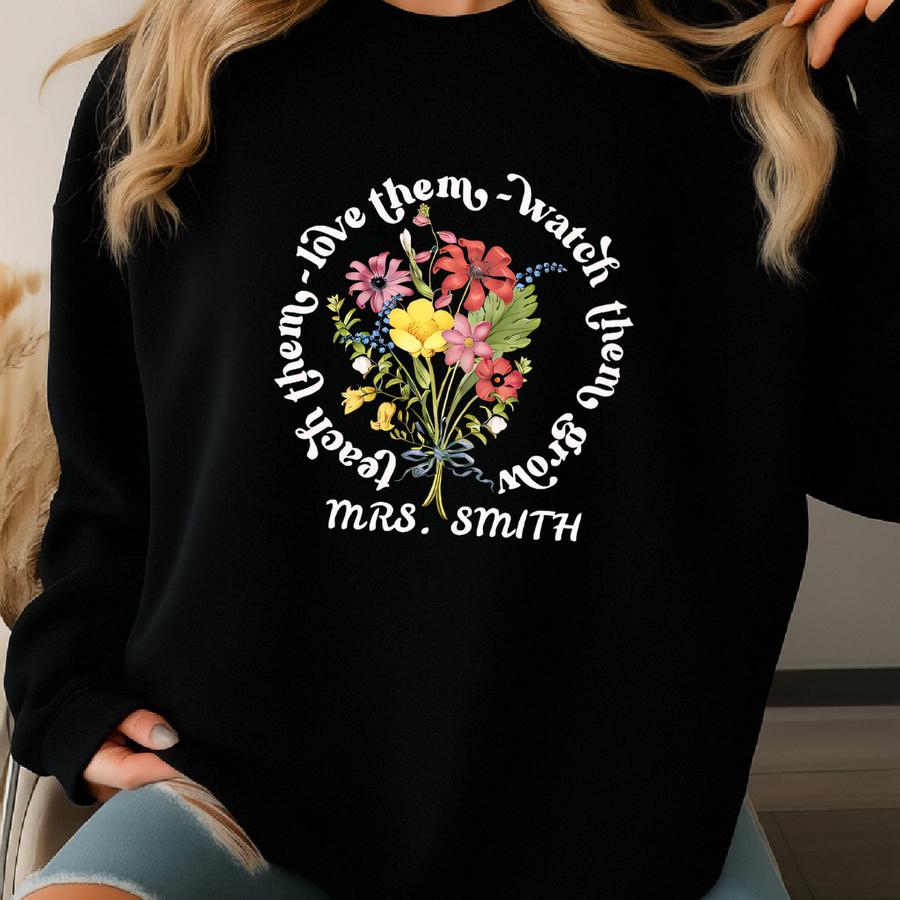 Personalized Teacher Tee: Custom Canvas School Gift Sweatshirt