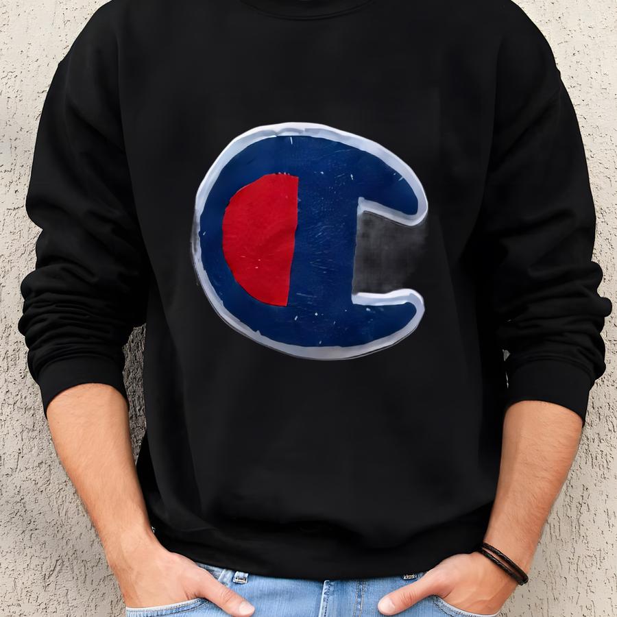 Vintage Champion Big Logo Hoodie - 2xl Pullover Sweatshirt Sweatshirt
