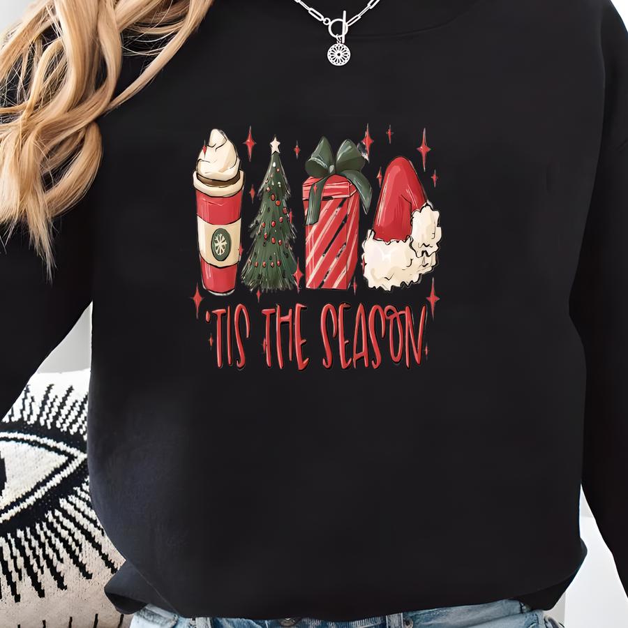 Tis The Season Sweatshirt, Christmas Tis The Season Sweatshirt, Christmas Sweater, Winter Hoodie, Holiday Sweater, Most Wonderful Time Sweatshirt