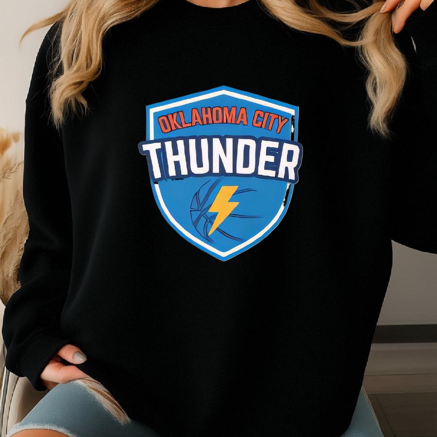 Thunder Basketball Shield Toddler Short Sve Tee Sweatshirt
