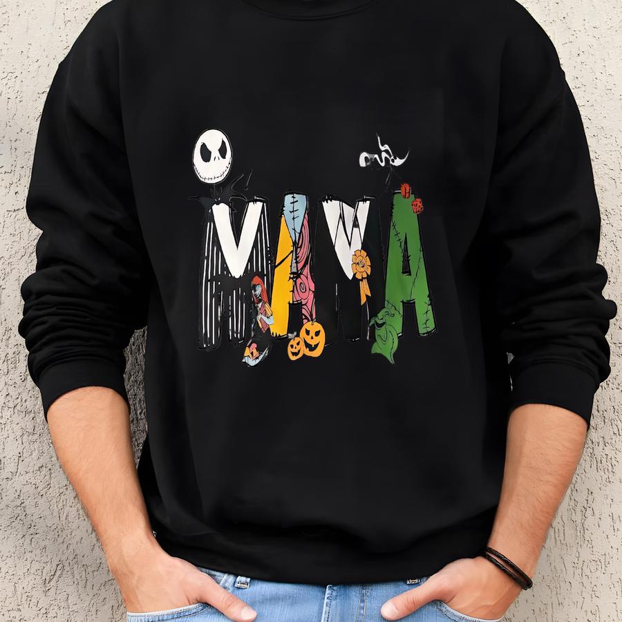 This Mama Loves Her Monsters Crewneck L This Mama Loves Her Monsters Shirt L Nightmare Before Christmas Crewneck L Nightmare Before Xmas Sweatshirt