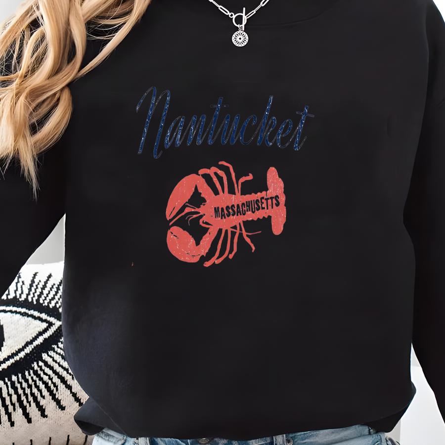 Nantucket Tank Top, Nantucket Vacay Wear, Massachusetts Vacation Shirt, Beach Pullover, Preppy Bachelorette Gift Souvenir. Sweatshirt