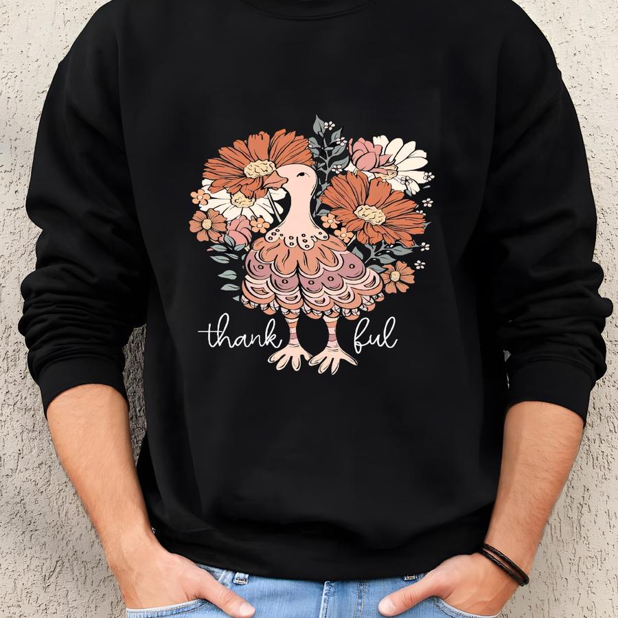 Thankful Turkey Shirt, Funny Turkey Shirt, Gobble Shirt, Funny Thanksgiving Shirt, Thanksgiving Gift, Funny Cute Turkey Face, Thankful Tee Sweatshirt