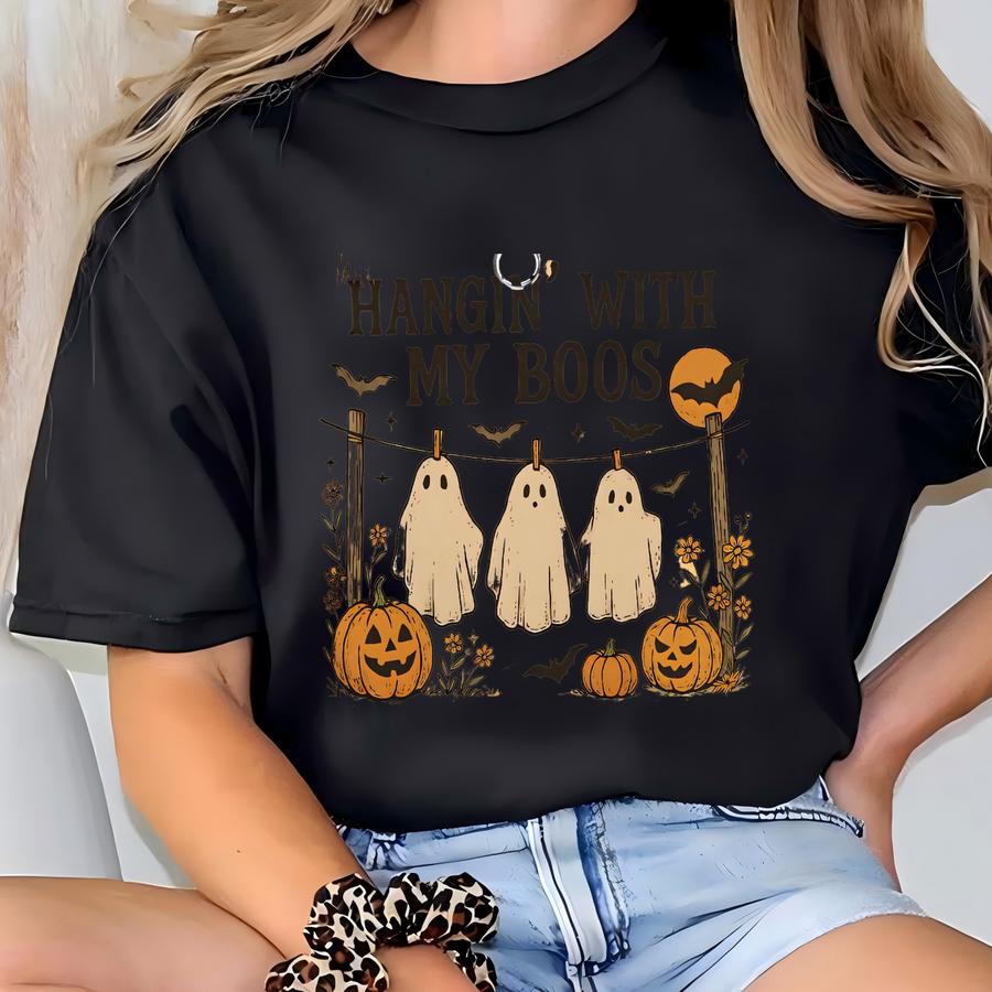 Hangin' With My Boos, Halloween Hoodie, Funny Halloween Hoodie, Hoodie, I Found This Humerus Tee, Funny Halloween Hoodie T-shirt