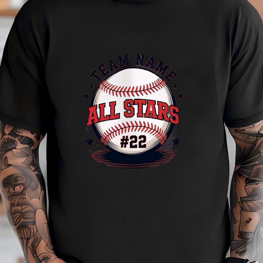 Personalized All Stars Baseball Team For Sports Fans Shirt, Sweatshirt Or Hoodies T-shirt
