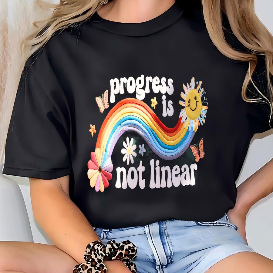 Progress Is Not Linear Teacher Sweatshirt, Mental Health Awareness Shirt, Sped Teacher Shirt, Special Education,school Counselor T-shirt