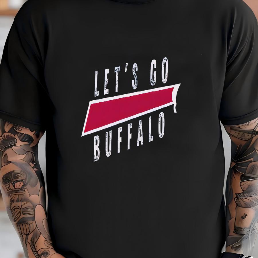 Buffalo Football Fan Hoodie: Retro Red Stripe, Vintage Style Print  T-shirt