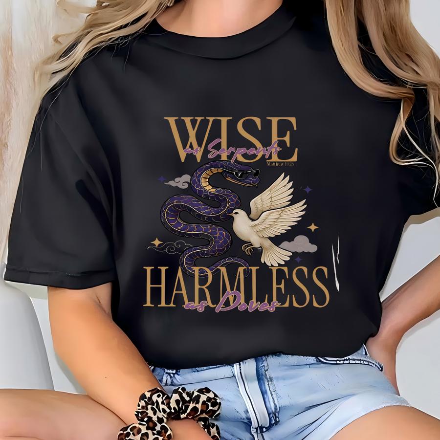 Christian Hoodie: Bible Verse Graphic, Wise As Serpents T-shirt