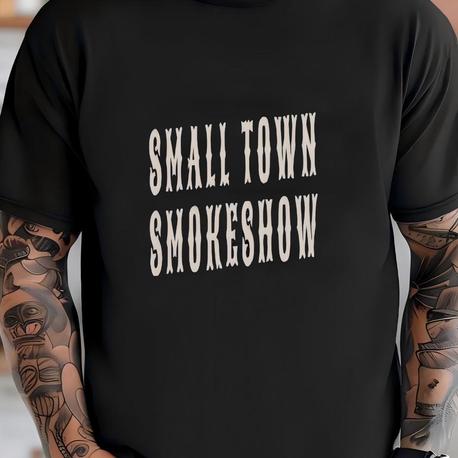 Small Town Smoke Shower, Hippie Racer Tank Top, Summer Top, Graphic Tank, Concert Tank, Festival Outfit, Red Dirt Tank, Oklahoma Smokeshow T-shirt