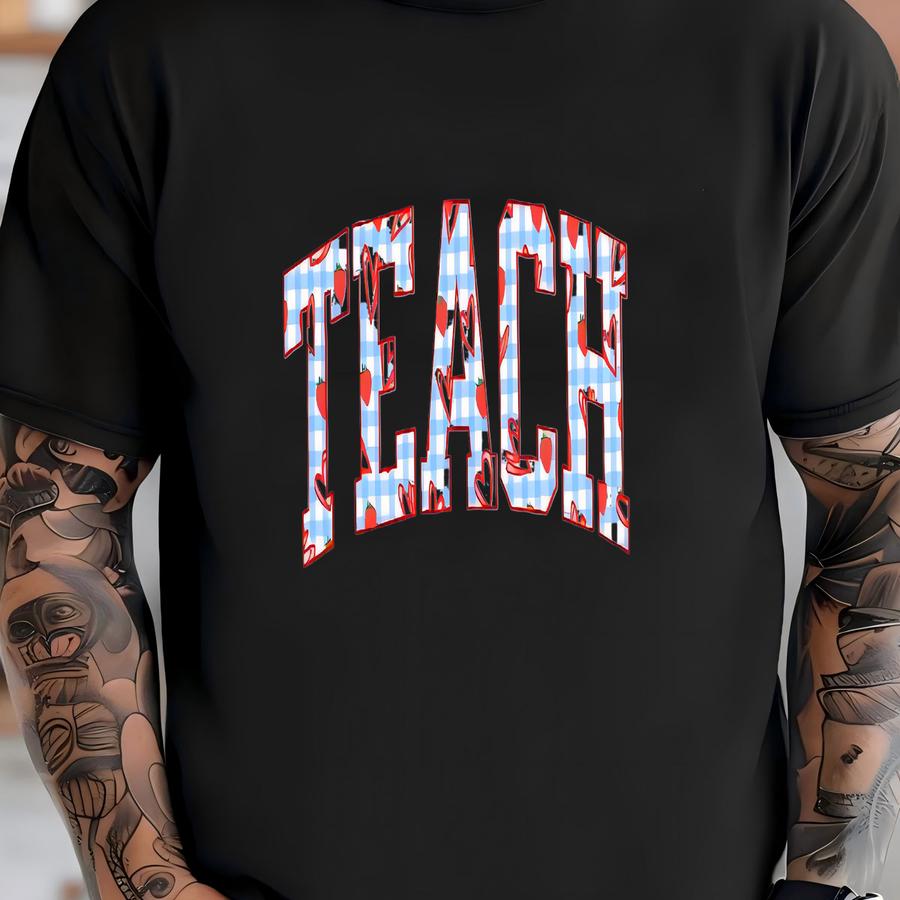 Strawberry Teach Sweatshirt, Cute Teacher Sweatshirt, Teacher Appreciation Gift, Back To School, Elementary Teacher Shirt, Team Teacher T-shirt