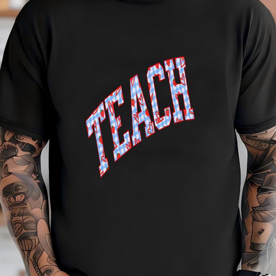 Strawberry Teach Sweatshirt, Cute Teacher Sweatshirt, Teacher Appreciation Gift, Back To School, Elementary Teacher Shirt, Team Teacher T-shirt