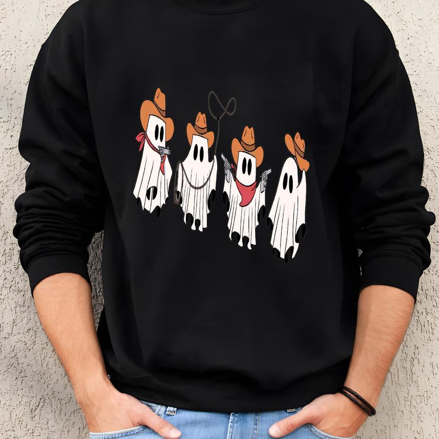 Halloween Cow Sweatshirt, Halloween Sweatshirt, Western Sweatshirt, Halloween Cowboy Shirt, Halloween Tee, Halloween Cow Tee, Halloween Tee Sweatshirt
