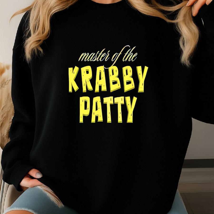 Sponge Apron - Master Of The Krabby Patty Apron - Cartoon Apron - Chef Apron - Mom Apron - Halloween Gift - Baking Gift - Chef Gift Sweatshirt